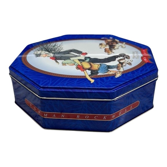 1997 Snickers Tin Canister Norman Rockwell Circa 1949 Collectible Octagon VTG - Picture 3 of 5